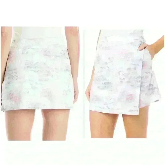 PGA TOUR Women's Skort Sunflux Print Asymmetrical Golf Performance Pocket Size L - Picture 1 of 10
